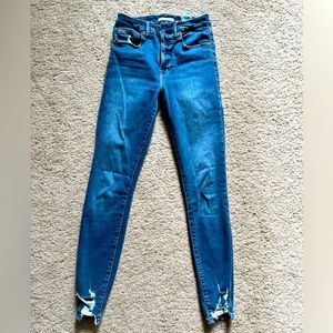 Good American Good Waist Distressed Skinny Jeans Size 2/26
